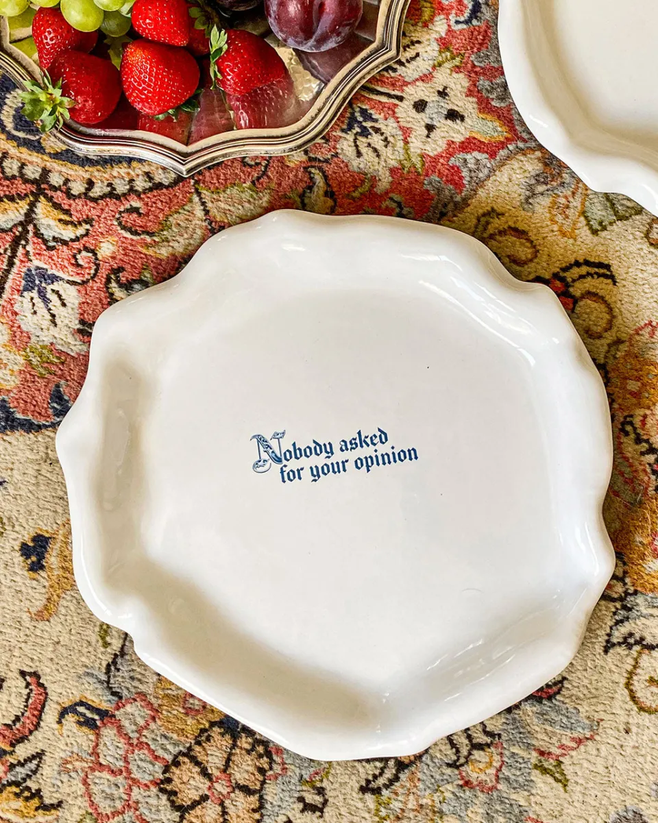 TA-DAAN Bitch you better keep my glass full Explicit Dinner Plate