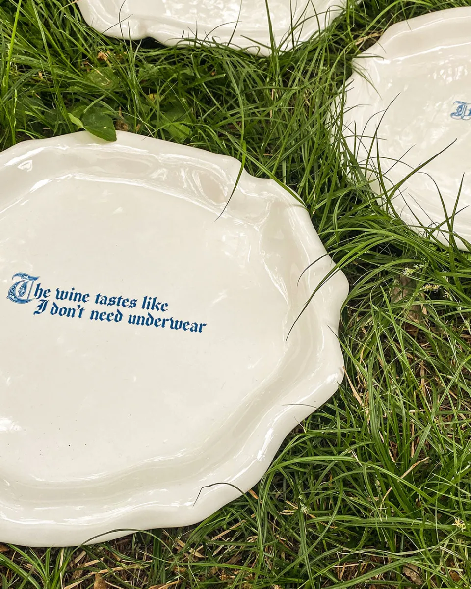 TA-DAAN Bitch you better keep my glass full Explicit Dinner Plate