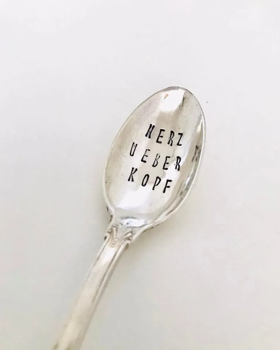 TA-DAAN Custom - Vintage Silver Hand-stamped Coffe Spoon