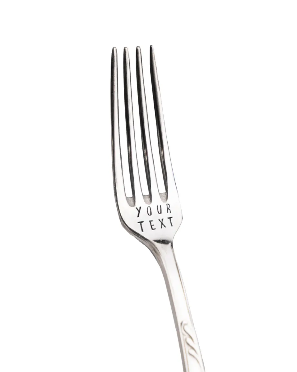 TA-DAAN Custom - Vintage Silver Hand-stamped Fork