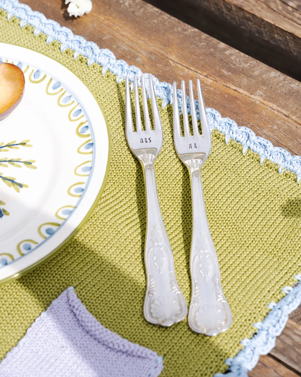 TA-DAAN Custom - Vintage Silver Hand-stamped Fork