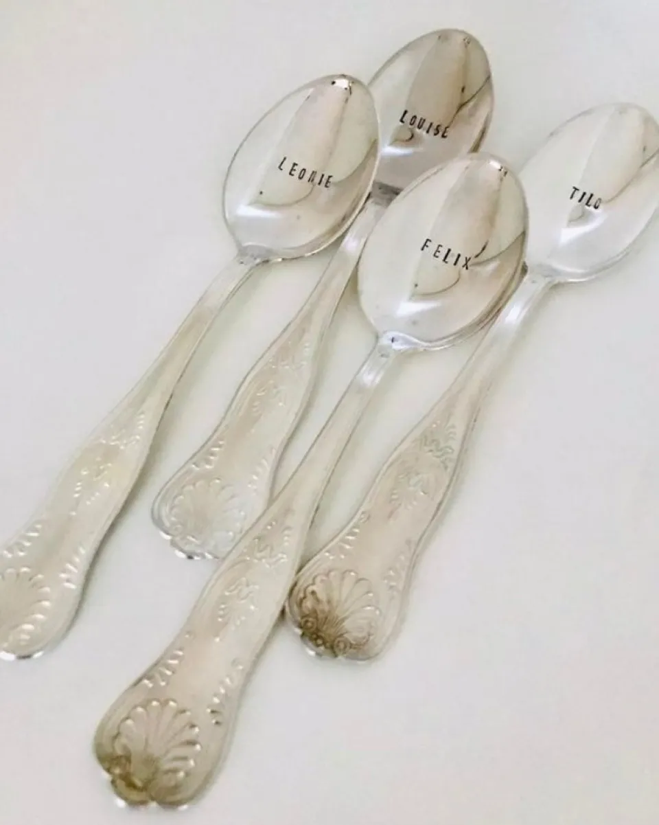TA-DAAN Custom - Vintage Silver Hand-stamped Spoon