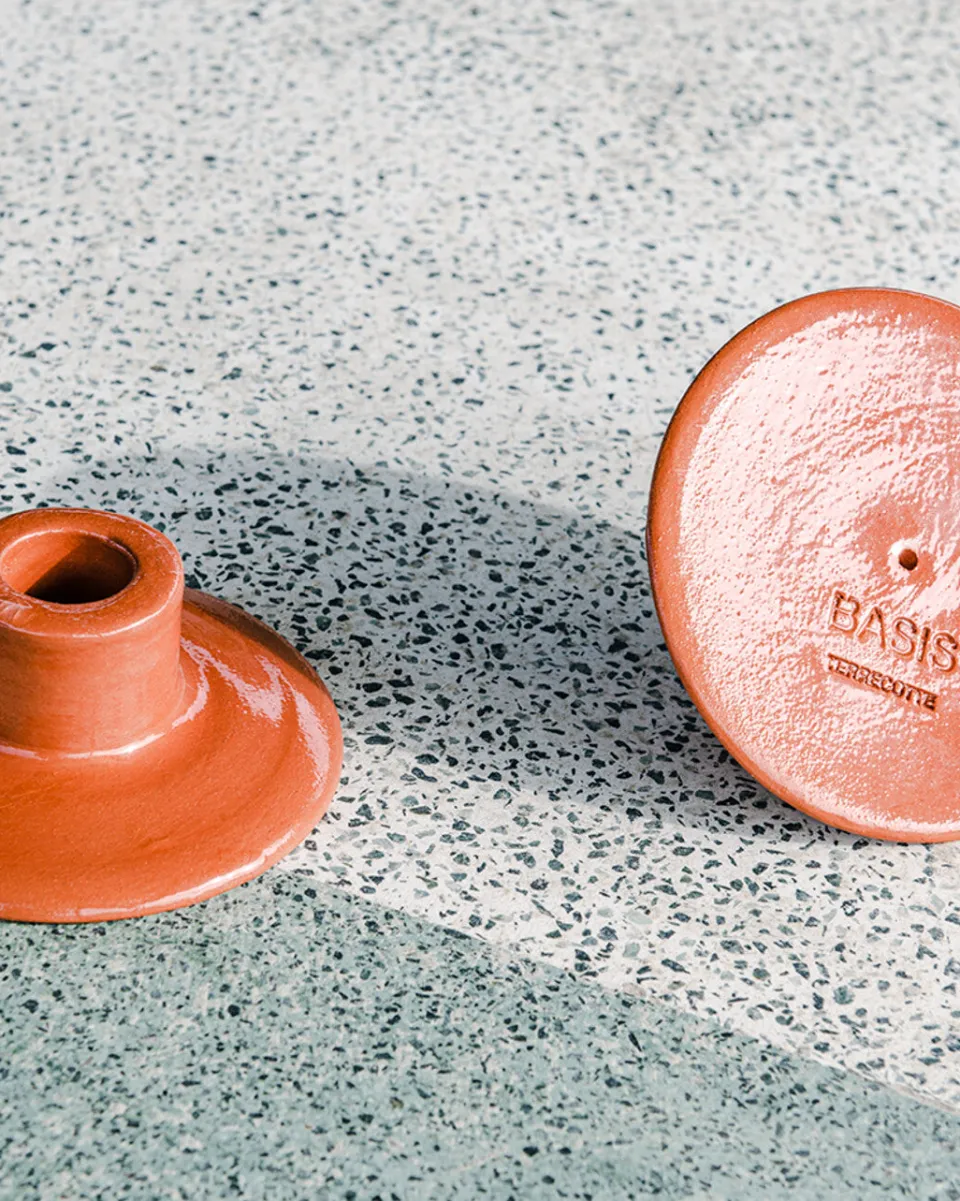 TA-DAAN Glazed earthenware candle holder - Type E