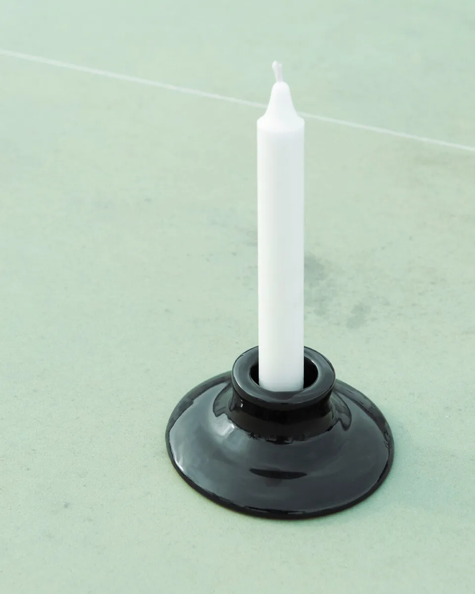 TA-DAAN Glazed earthenware candle holder - Type E