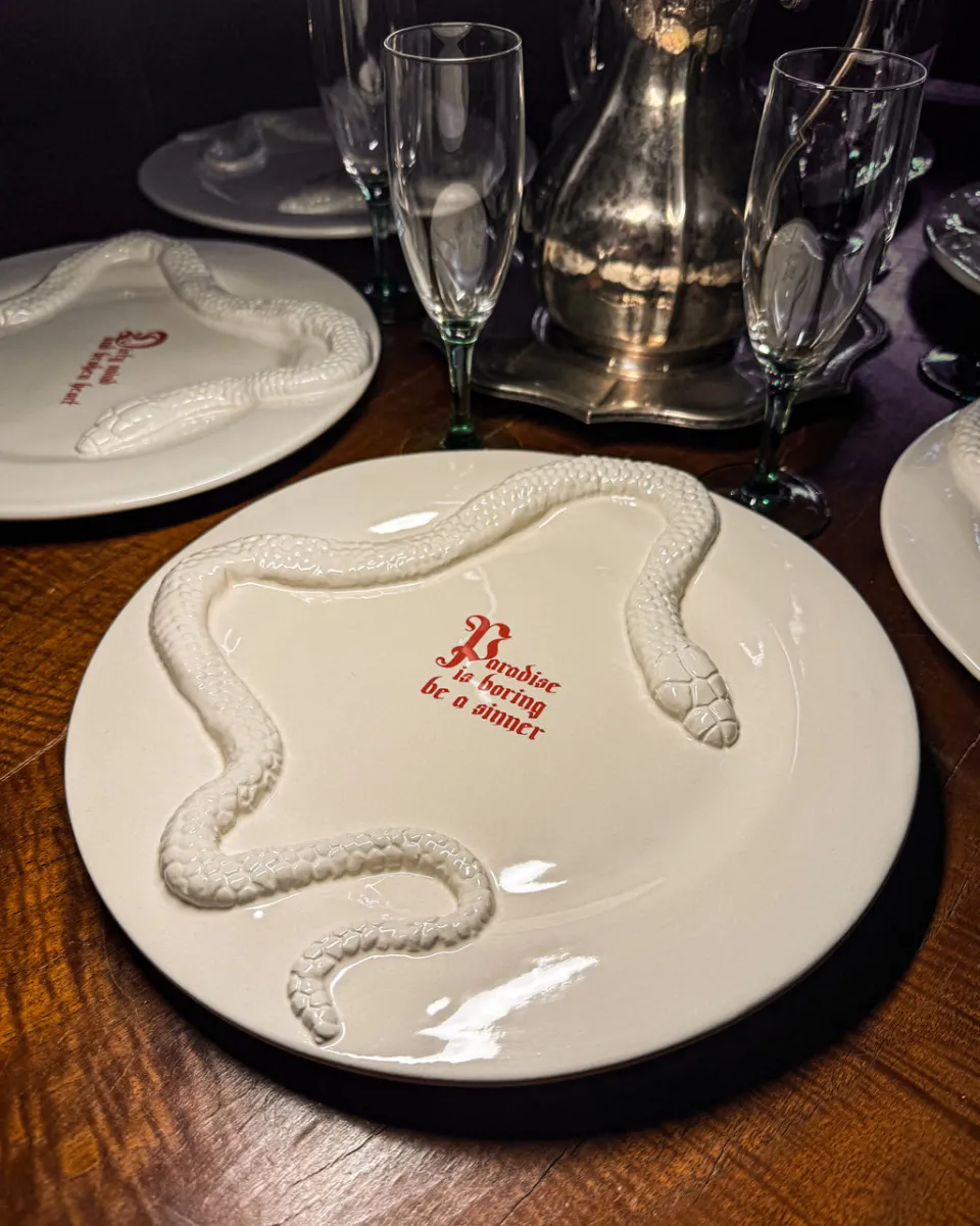 TA-DAAN Paradise is boring, be a sinner Forbidden Dinner Plate