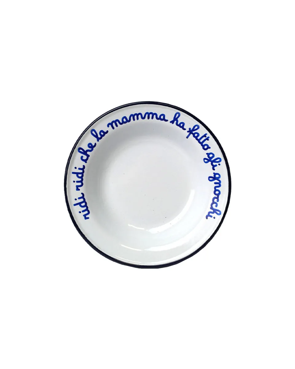 TA-DAAN Ridi ridi che la mamma ha fatto gli gnocchi enamel deep plate