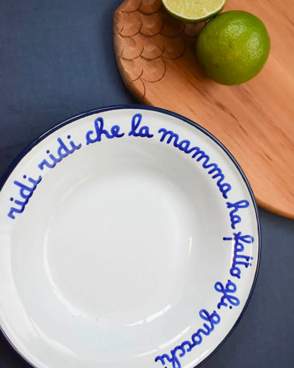 TA-DAAN Ridi ridi che la mamma ha fatto gli gnocchi enamel deep plate