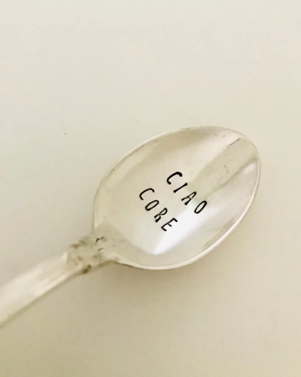 TA-DAAN Vintage Silver Hand-stamped coffee spoon
