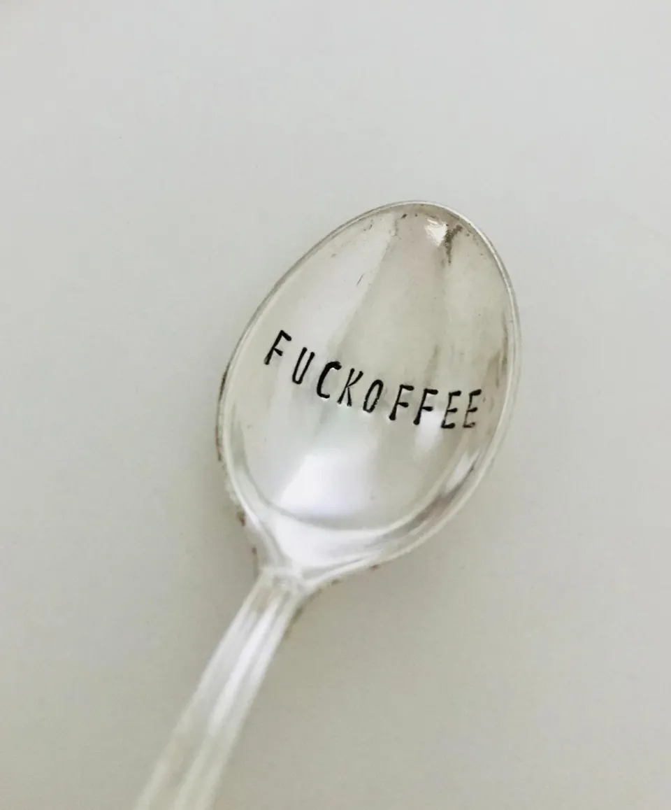 TA-DAAN Vintage Silver Hand-stamped coffee spoon