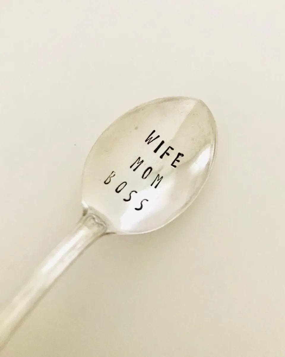 TA-DAAN Vintage Silver Hand-stamped coffee spoon