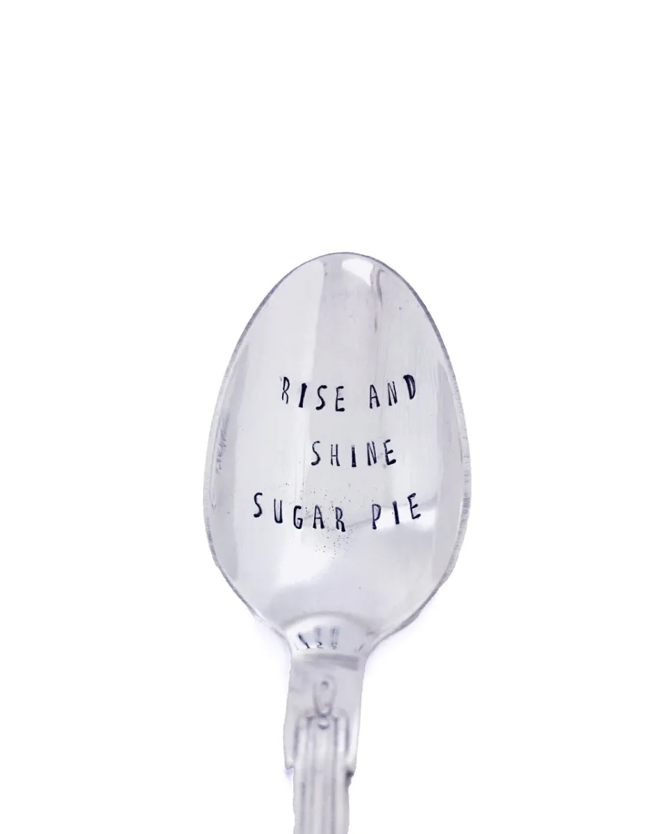TA-DAAN Vintage Silver Hand-stamped dessert spoon English MIX - Set of 6 (-10%)