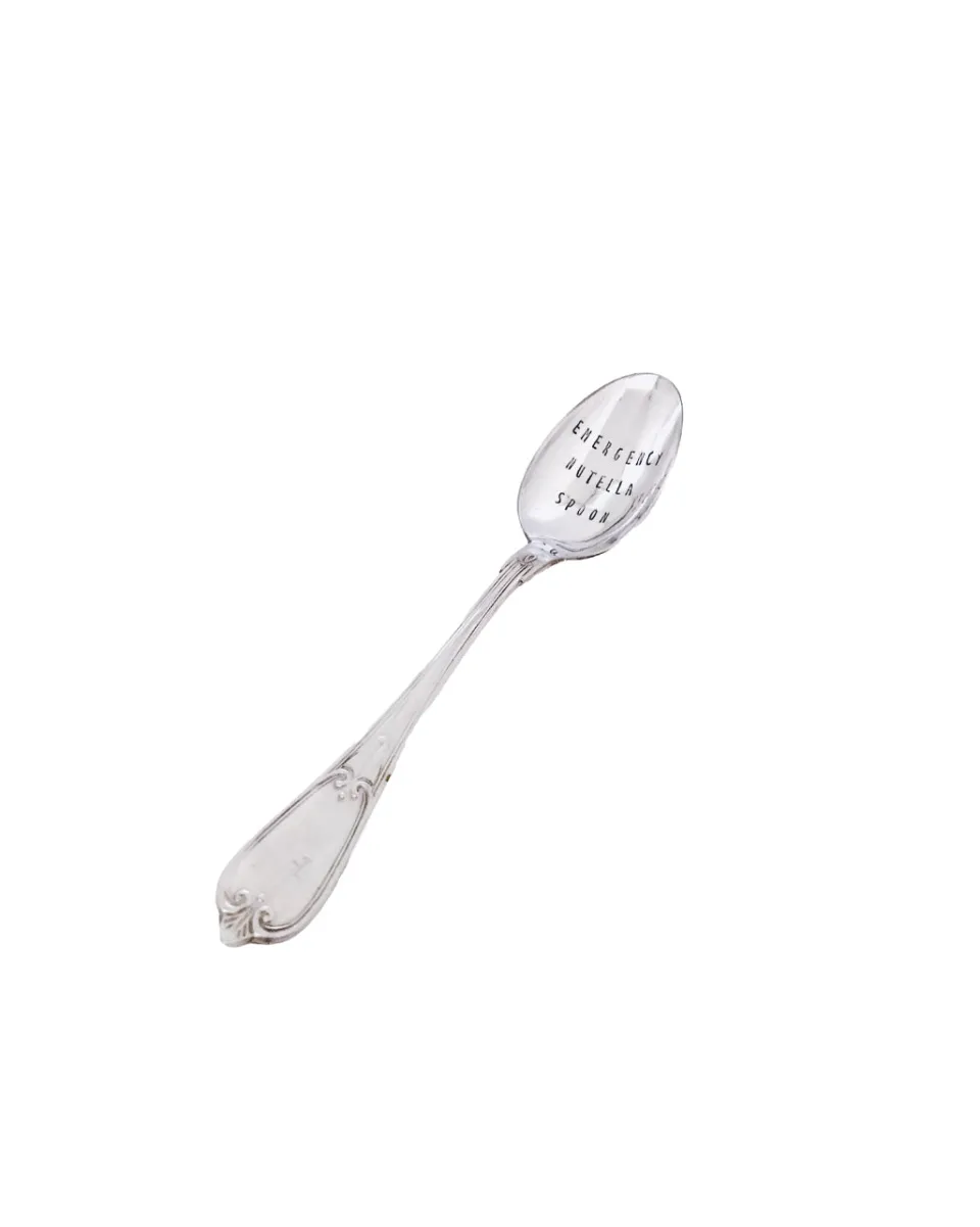 TA-DAAN Vintage Silver Hand-stamped dessert spoon English MIX - Set of 6 (-10%)