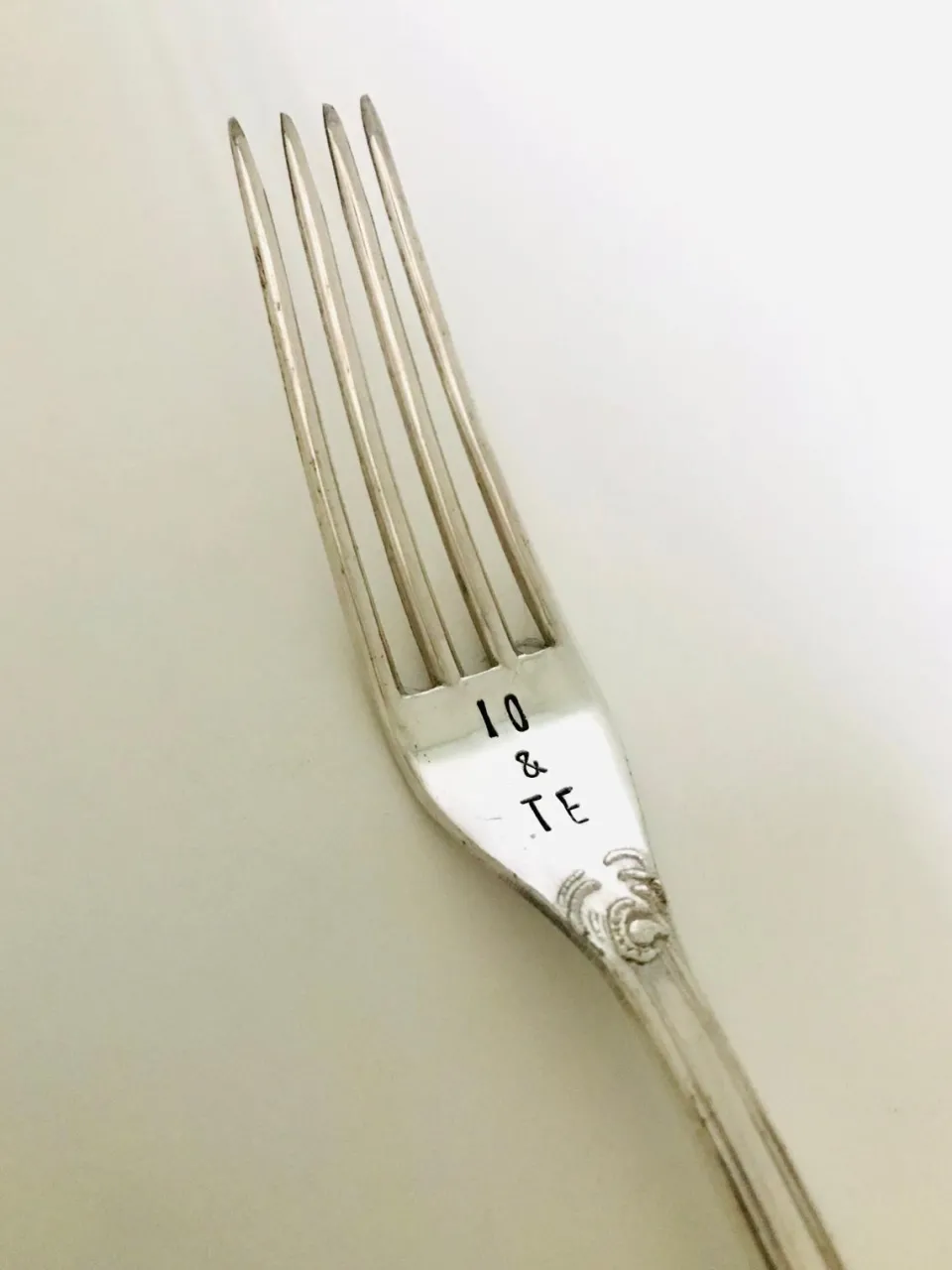 TA-DAAN Vintage Silver Hand-stamped fork