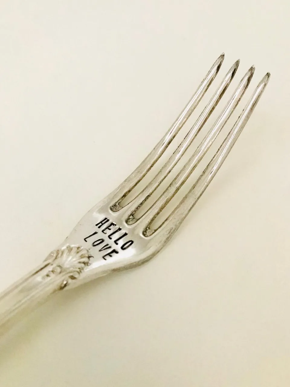 TA-DAAN Vintage Silver Hand-stamped fork