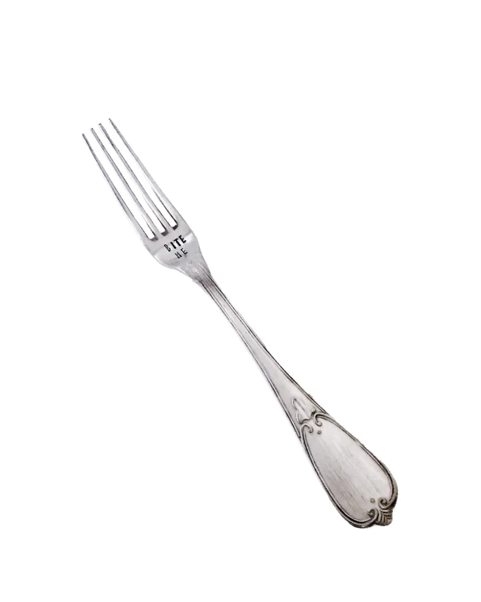 TA-DAAN Vintage Silver Hand-stamped fork
