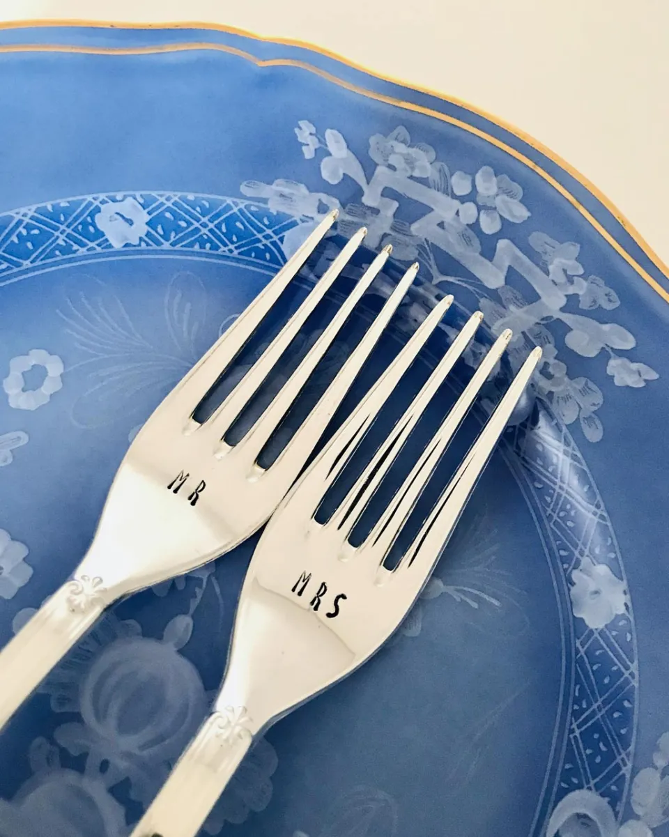 TA-DAAN Vintage Silver Hand-stamped fork