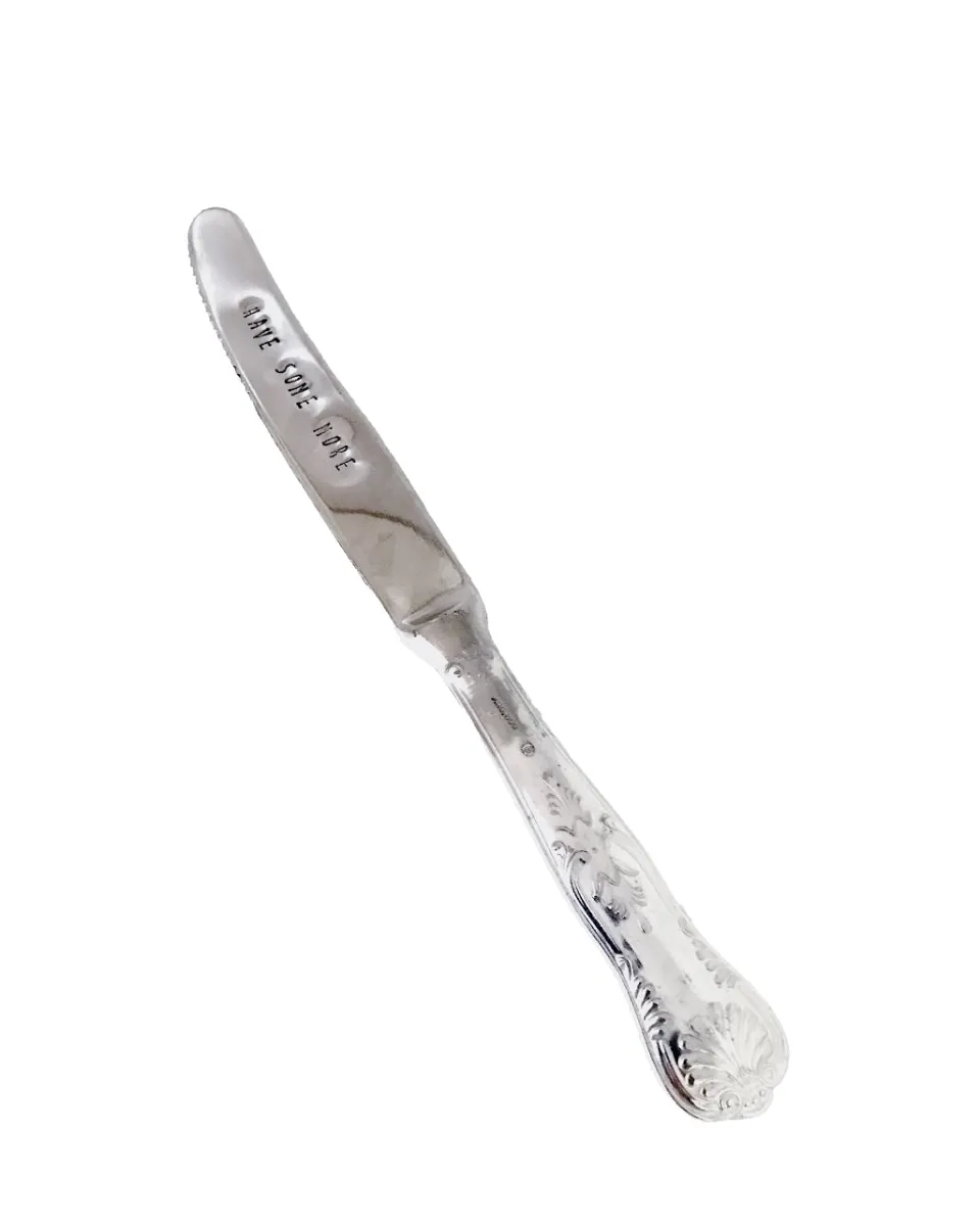 TA-DAAN Vintage Silver Hand-stamped knife