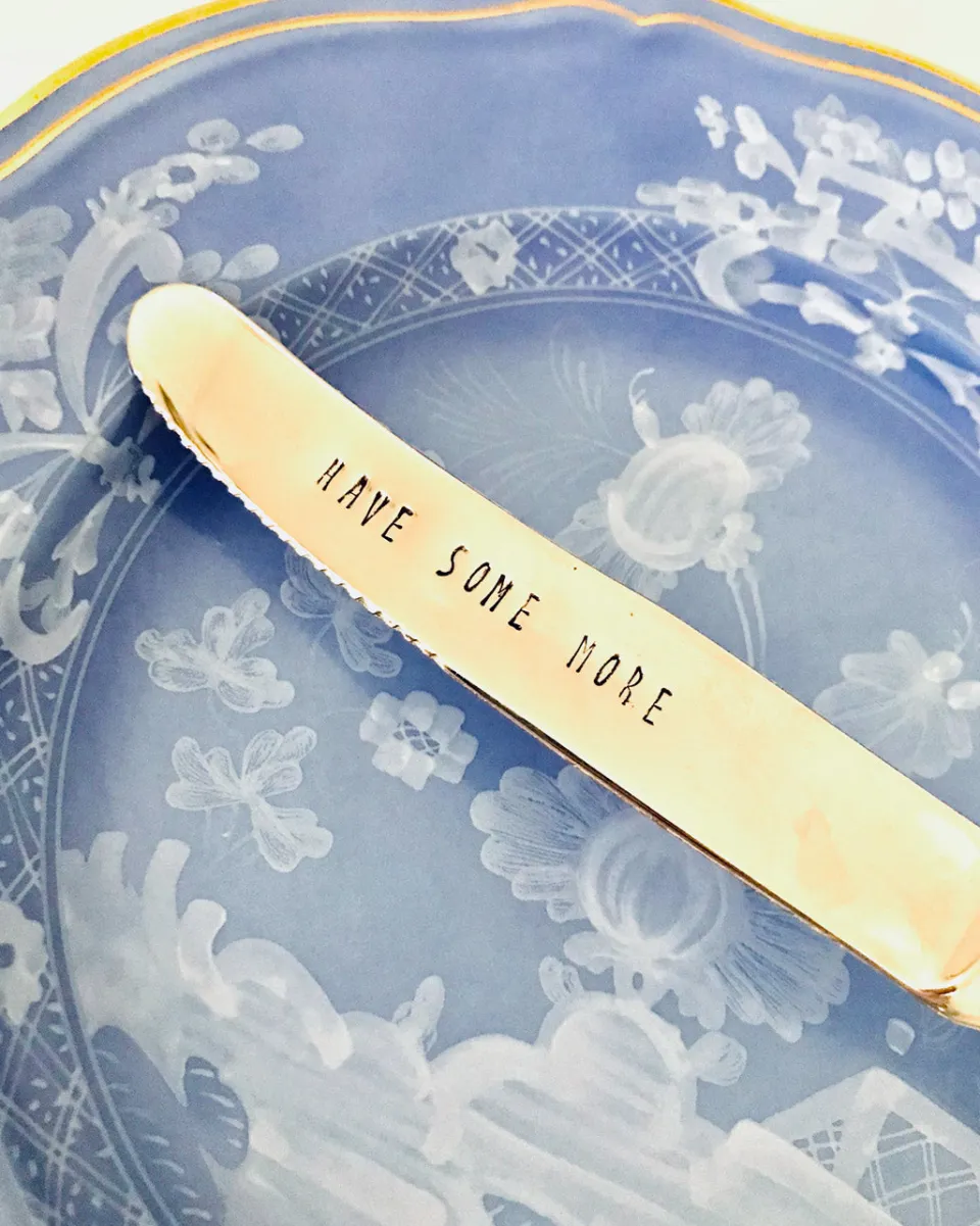 TA-DAAN Vintage Silver Hand-stamped knife