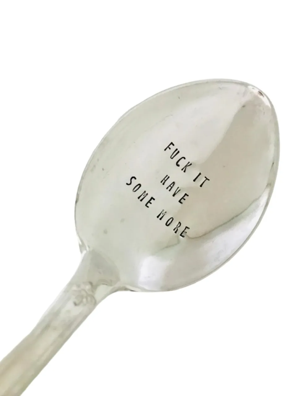 TA-DAAN Vintage Silver Hand-stamped serving spoon