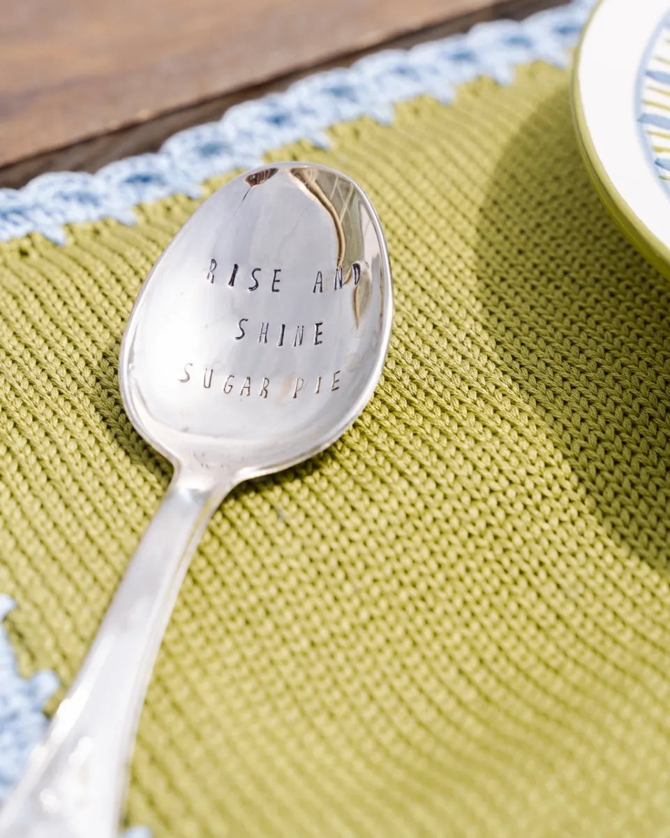 TA-DAAN Vintage Silver Hand-stamped spoon