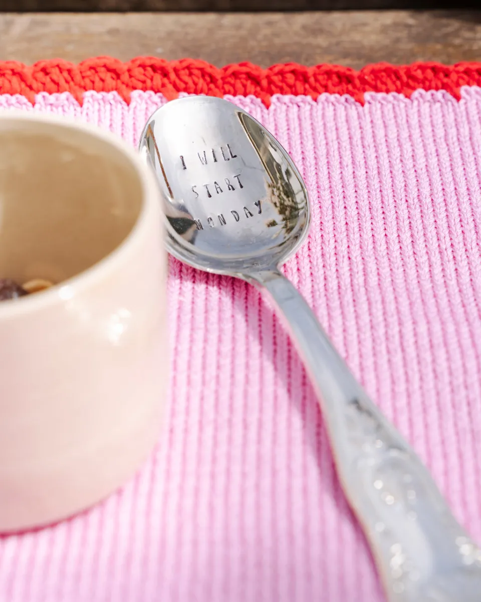 TA-DAAN Vintage Silver Hand-stamped spoon